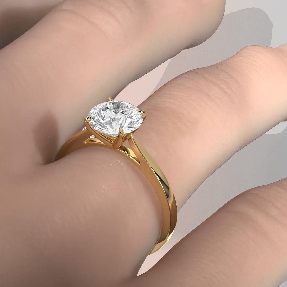 4.5g Princess Prong Setting Lab Grown Diamond Engagement Solitaire Ring IGI Certified 1.00 Ctw.